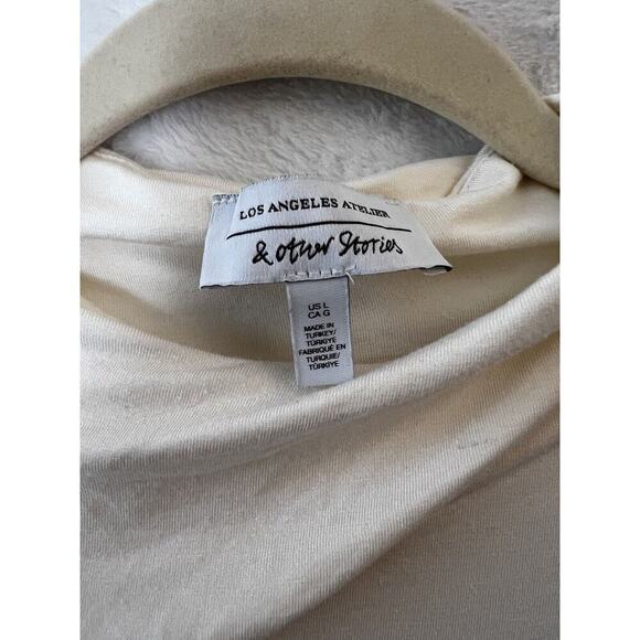 & Other Stories Women's Bodysuit Size L Los Angeles Atelier Cream Quiet Luxury - Picture 3 of 10